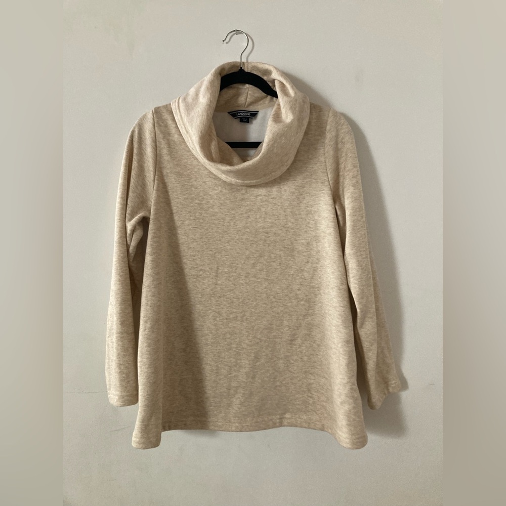 Lands End Cowl Sweater Size Small
